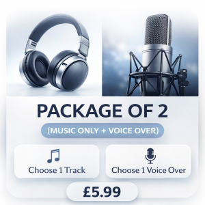 Package of 2 (music only + voice over)