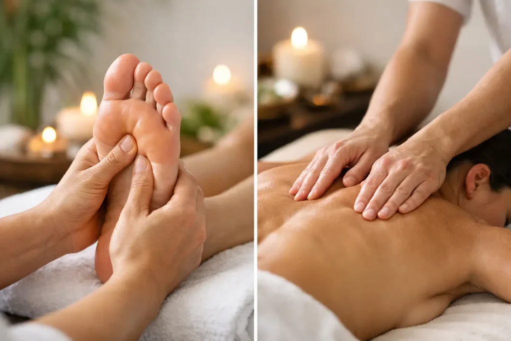 Reflexology vs Deep Tissue Massage Compared